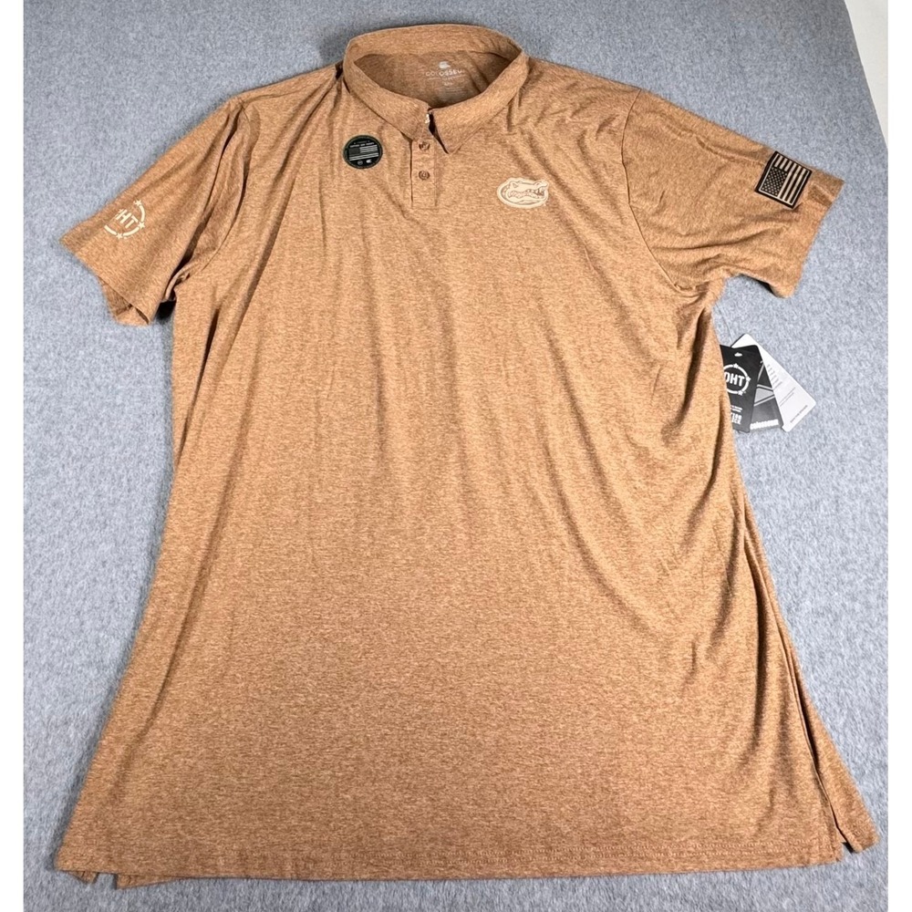 Florida GATORS Colosseum‎ OHT Polo Shirt Mens 3XL Brown Military Appreciation